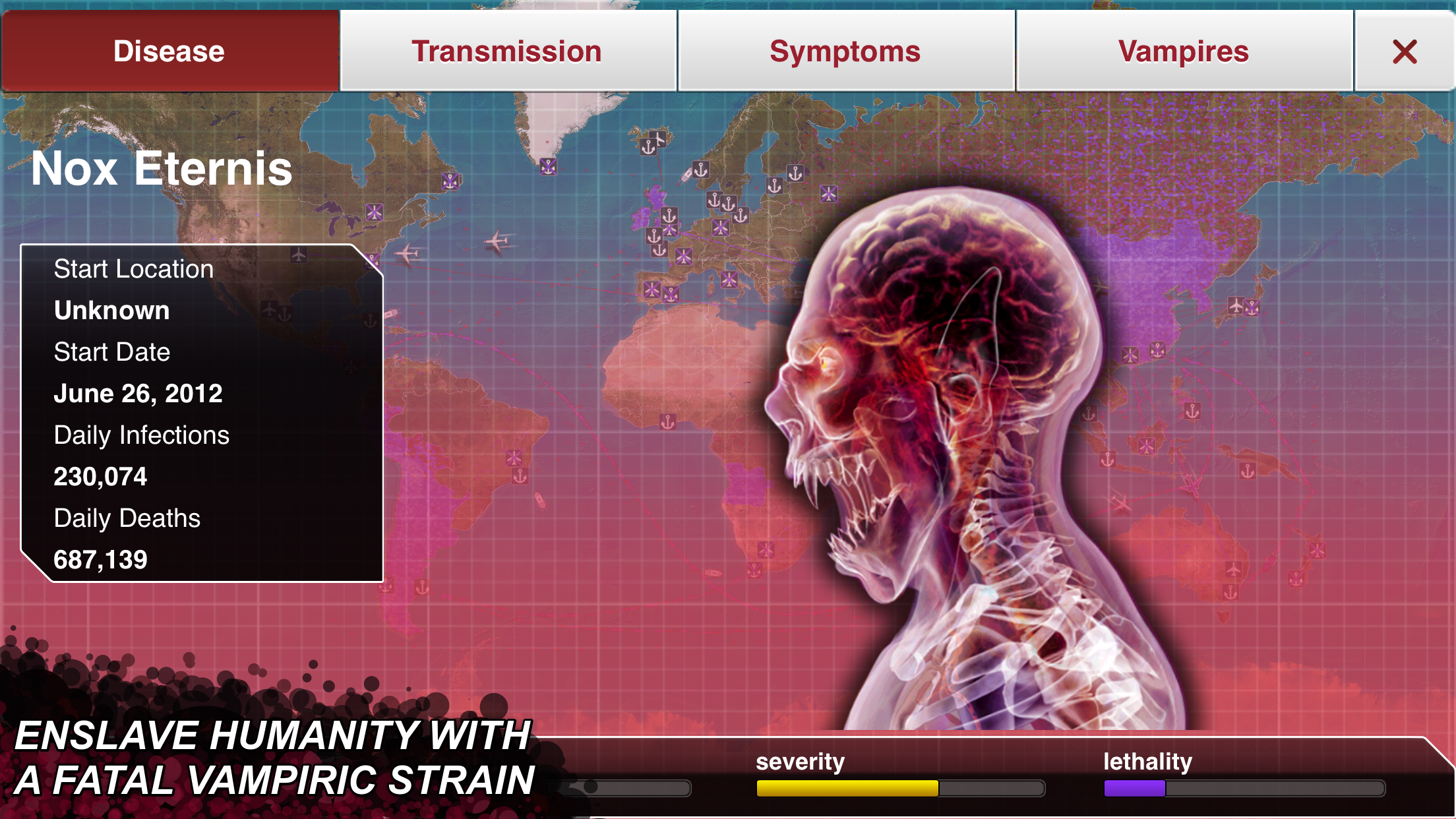 Plague Inc. Screenshot - Symptoms